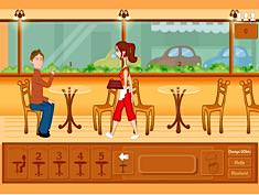 CAFE WAITRESS online game | POMU Games