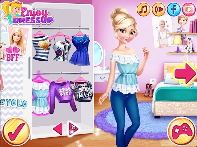 elsa barbie games