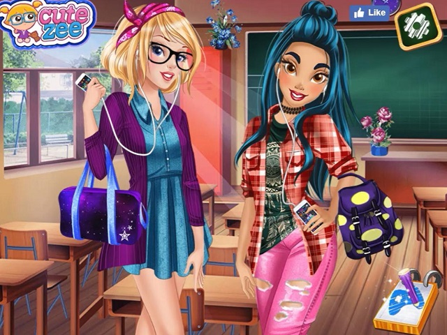 PRINCESSES OFF TO SCHOOL online game | POMU Games