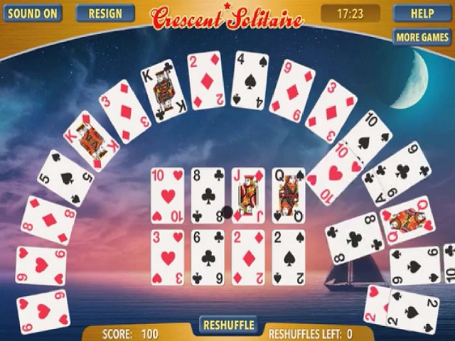 best online crescent solitaire